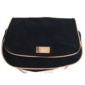 Dior Parfums Black Velvet Cosmetic Makeup Bag Pouch Clutch Romantic Quiet Luxury